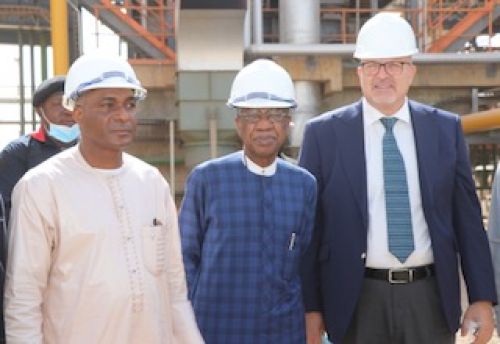 (L-R): Managing Director/CEO of BUA Cement, Engr. Yusuf Haliru Binji; Minister of Information and Culture, Alhaji Lai Mohammed and Chief Finance Officer of BUA Cement, Mr. Jack Piekarski, during a media tour of BUA Cement&#039;s Sokoto Plant by the Minister on Thursday.